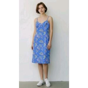 Express Lilac Paisley Slip Dress Vintage Midi 90’s Y2K Women’s | 9/10 Retro GUC